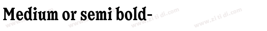 Medium or semi bold字体转换
